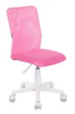 Кресло детское Бюрократ KD-9 розовый TW-06A TW-13А сетка/ткань крестов. пластик пластик белый