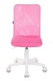 Кресло детское Бюрократ KD-9 розовый TW-06A TW-13А сетка/ткань крестов. пластик пластик белый
