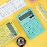 Калькулятор настольный Deli Touch EM01531 голубой 12-разр.