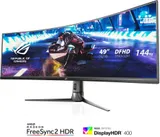 Монитор Asus 49" ROG Strix XG49VQ черный VA LED 32:9 HDMI M/M матовая HAS Piv 450cd 3840x1080 144Hz FreeSync 2 DP FHD USB 12.2кг