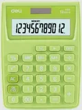 Калькулятор настольный Deli E1238/GRN зеленый 12-разр.