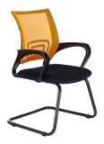 Кресло Бюрократ CH-695N-AV оранжевый TW-38-3 сиденье черный TW-11 полозья металл черный
