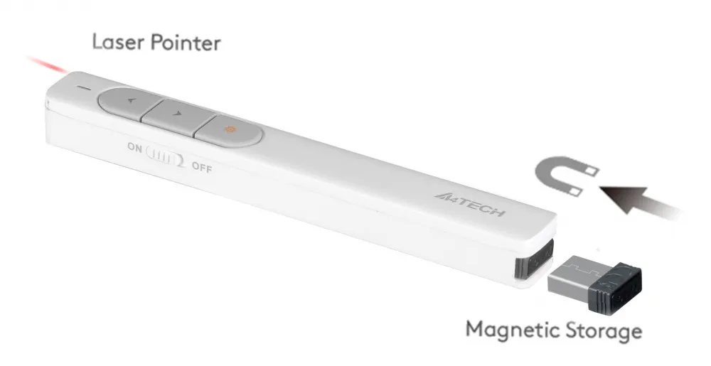Презентер A4Tech Fstyler LP15 Radio USB (15м) белый