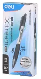 Ручка шариков. автоматическая Deli X-tream EQ11-BK серый мет./черный d=0.7мм черн. черн. резин. манжета