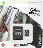 Флеш карта microSDXC 64GB Kingston SDCS2/64GB Canvas Select Plus + adapter