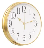 Часы настенные аналоговые Бюрократ WallC-R76P D29см белый (WALLC-R76P29/GOLD)