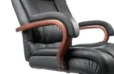 Кресло руководителя Бюрократ T-9925WALNUT черный кожа/кожзам крестов. металл/дерево