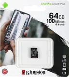 Флеш карта microSDXC 64GB Kingston SDCS2/64GBSP Canvas Select Plus w/o adapter