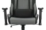 Кресло игровое Zombie 771N серый/черный с подголов. крестов. металл черный