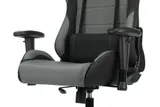 Кресло игровое Zombie 771N серый/черный с подголов. крестов. металл черный