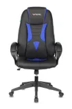 Кресло игровое Zombie VIKING-8N черный/синий искусственная кожа крестов. пластик