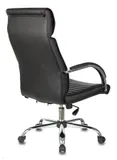Кресло руководителя Бюрократ T-8010N черный эко.кожа крестов. металл хром