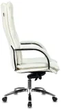 Кресло руководителя Бюрократ T-9927SL слоновая кость кожа крестов. металл хром