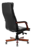 Кресло руководителя Бюрократ T-9927WALNUT черный кожа крестов. металл/дерево
