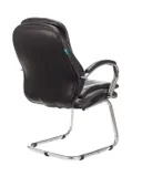 Кресло Бюрократ T-9950AV черный эко.кожа полозья металл хром