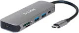 Концентратор usb D-Link USB-C Hub, 2xUSB 3.0 + USB-C, SD/microSD Card Reader