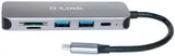 Концентратор usb D-Link USB-C Hub, 2xUSB 3.0 + USB-C, SD/microSD Card Reader