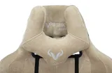 Кресло игровое Zombie VIKING KNIGHT Fabric песочный Light-21 с подголов. крестов. металл