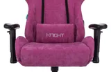Кресло игровое Zombie VIKING KNIGHT Fabric малиновый Light-15 с подголов. крестов. металл
