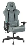 Кресло игровое Zombie VIKING KNIGHT Fabric серо-голубой Light-28 с подголов. крестов. металл