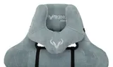 Кресло игровое Zombie VIKING KNIGHT Fabric серо-голубой Light-28 с подголов. крестов. металл