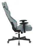Кресло игровое Zombie VIKING KNIGHT Fabric серо-голубой Light-28 с подголов. крестов. металл