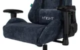 Кресло игровое Zombie VIKING KNIGHT Fabric синий Light-27 с подголов. крестов. металл