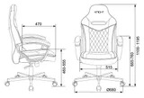 Кресло игровое Zombie VIKING 6 KNIGHT Fabric голубой с подголов. крестов. металл