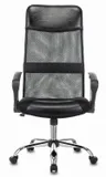 Кресло руководителя Бюрократ CH-600SL черный эко.кожа/сетка крестов. металл хром