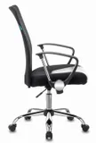 Кресло Бюрократ CH-600SL-LOW черный TW-01 эко.кожа/сетка низк.спин. крестов. металл хром