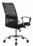 Кресло Бюрократ CH-600SL-LOW черный TW-01 эко.кожа/сетка низк.спин. крестов. металл хром