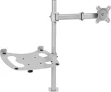 Кронштейн для монитора/ноутбука Cactus CS-VM-LH07-AL серебряный 13"-27" макс.8кг настольный поворот и наклон