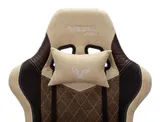 Кресло игровое Zombie VIKING 7 KNIGHT Fabric коричневый/бежевый ткань/эко.кожа с подголов. крестов. металл