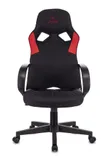 Кресло игровое Zombie RUNNER черный/красный ткань/эко.кожа крестов. пластик