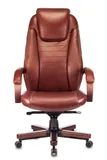 Кресло руководителя Бюрократ T-9923WALNUT светло-коричневый Leather Eichel кожа крестов. металл/дерево
