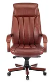 Кресло руководителя Бюрократ T-9922WALNUT светло-коричневый Leather Eichel кожа крестов. металл/дерево