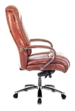 Кресло руководителя Бюрократ T-9925SL светло-коричневый Leather Eichel кожа крестов. металл хром