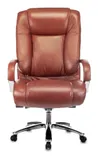 Кресло руководителя Бюрократ T-9925SL светло-коричневый Leather Eichel кожа крестов. металл хром