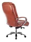Кресло руководителя Бюрократ T-9925SL светло-коричневый Leather Eichel кожа крестов. металл хром
