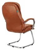 Кресло Бюрократ T-9950AV рыжий Leather Ontano кожа/кожзам полозья металл хром