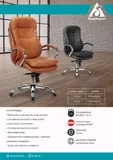 Кресло руководителя Бюрократ T-9950 рыжий Leather Ontano кожа крестов. металл хром