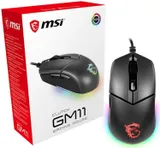 Gaming Mouse MSI Clutch GM11, Wired, DPI 5000, symmetrical design, RGB lighting, Black