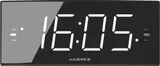Радиобудильник Harper HCLK-2050 черный LED подсв:белая часы:цифровые AM/FM