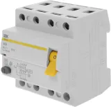 Выключатель дифф.тока УЗО IEK MDV10-4-040-100 ВД1-63 40A 100мА AC 4П 400В 4мод белый (упак.:1шт)