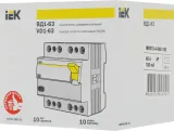 Выключатель дифф.тока УЗО IEK MDV10-4-040-100 ВД1-63 40A 100мА AC 4П 400В 4мод белый (упак.:1шт)
