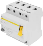 Выключатель дифф.тока УЗО IEK MDV10-4-063-300 ВД1-63 63A 300мА AC 4П 400В 4мод белый (упак.:1шт)