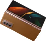 Чехол (клип-кейс) Samsung для Samsung Galaxy Z Fold2 Leather Cover коричневый (EF-VF916LAEGRU)