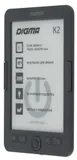 Электронная книга Digma K2 6" E-ink HD Pearl 758x1024 600MHz/4Gb/microSDHC/подсветка дисплея темно-серый