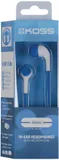 Гарнитура вкладыши Koss KEB15i 1.2м синий/белый проводные в ушной раковине (10102304)