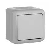 Выключатель Legrand Quteo откр. 1кл. IP44 серый (782330)